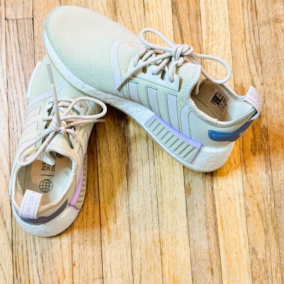 NEW-Adidas NMD R1-Gray/Purple Colorway-Size W6.5 - Picture 1 of 11